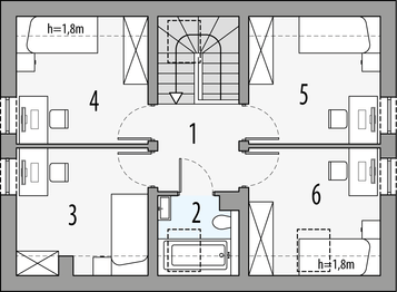 Poddasze projektu - Riki 70 modern