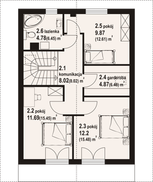 Poddasze projektu - Grajewo a3 dws
