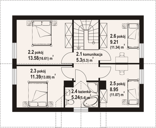 Poddasze projektu - Zawojowo a3 dw