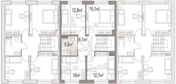 Piętro 1 projektu - Fast szeregówka