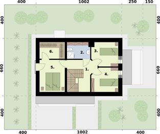 Poddasze projektu - Orlean 9 dom letniskowy