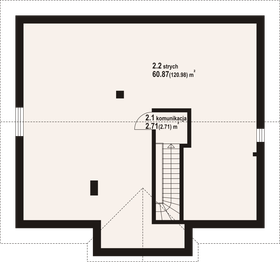 Poddasze projektu - Andrzejowo 1 dws