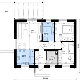 Parter projektu - Dom w Zaciszu