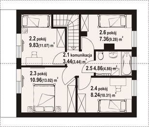 Poddasze projektu - Gryfice aa 70 dws