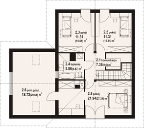 Poddasze projektu - Kowalowo dw