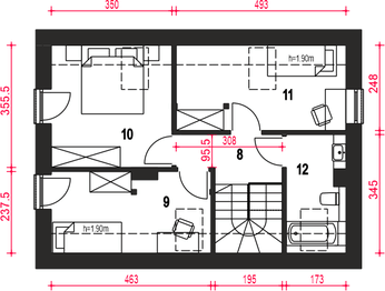 Poddasze projektu - Borówka bez garażu [B]
