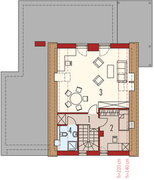 Poddasze projektu - Tymon G1 (wersja A) energo