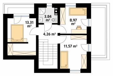 Piętro 1 projektu - Trawertyn 2