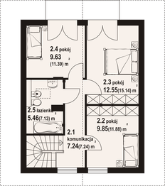 Poddasze projektu - Grochowo aa 70 dw