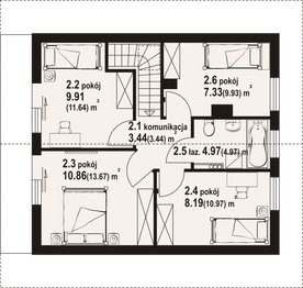 Poddasze projektu - Gryfice aa 70 dw