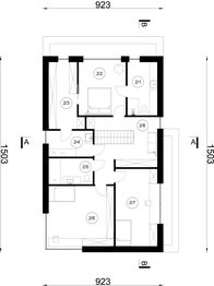 Piętro 1 projektu - A-70