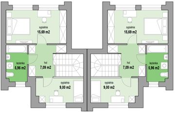 Piętro 1 projektu - MJS-118-B
