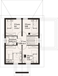 Poddasze projektu - Rydzowo 33 dws