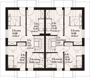 Poddasze projektu - Piaskowo 5 ab