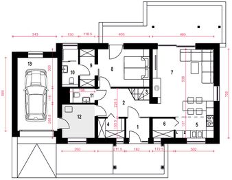 Parter projektu - Ziomek z garażem 1-st. [A]