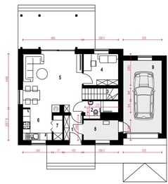 Parter projektu - Figa z garażem 1-st. [A]