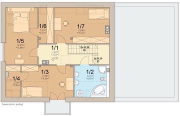 Poddasze projektu - Tamarillo 6 modern s2
