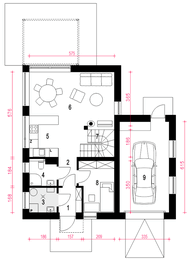 Parter projektu - Ada z garażem 1-st. [A]