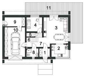 Parter projektu - Przytulny D25 wariant I
