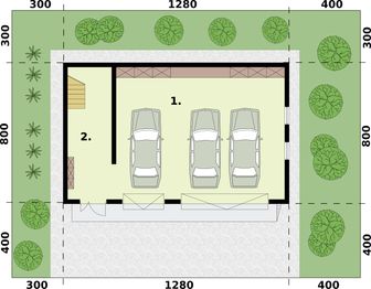 Parter projektu - G355 budynek gospodarczy