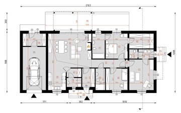 Parter projektu - D292B - wersja drewniana