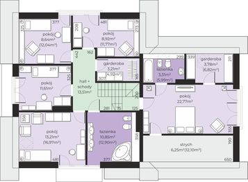 Poddasze projektu - Dom przy Cyprysowej 67