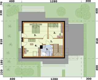 Poddasze projektu - Santorini szkielet drewniany