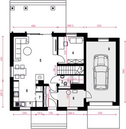 Parter projektu - Daktyl z garażem 1-st. [A]
