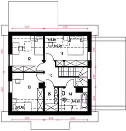 Poddasze projektu - Daktyl z garażem 1-st. [A]