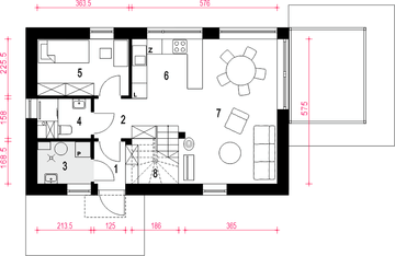 Parter projektu - Ada II bez garażu [B]