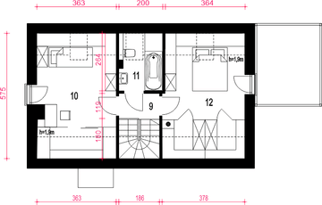 Poddasze projektu - Ada II bez garażu [B]
