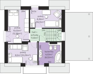 Poddasze projektu - Dom przy Wiosennej 23