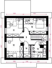 Poddasze projektu - Daktyl bez garażu [B]