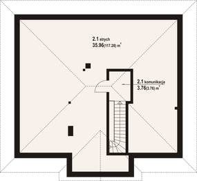 Poddasze projektu - Andrzejów b1 dw