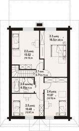Poddasze projektu - Głogoczów 16 dw PC