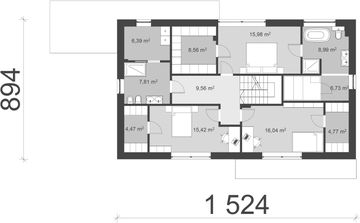 Piętro 1 projektu - uA157