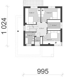 Piętro 1 projektu - uA155v1