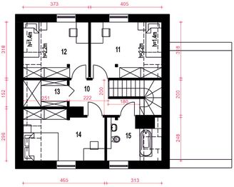 Poddasze projektu - Daktyl II z garażem 1-st. [A]