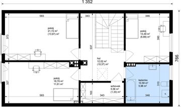 Poddasze projektu - Dom na Sosnowej