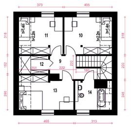 Poddasze projektu - Daktyl II bez garażu [B]