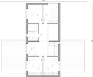 Piętro 1 projektu - Samowystarczalny Off house