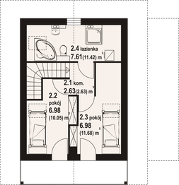 Poddasze projektu - Gajówko 13 dw