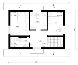 Poddasze projektu - Kubuś - drewniany