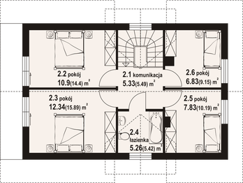 Poddasze projektu - Osieczno a3 dws