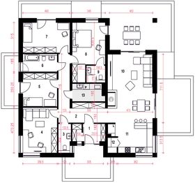 Parter projektu - Aura II bez garażu [B]