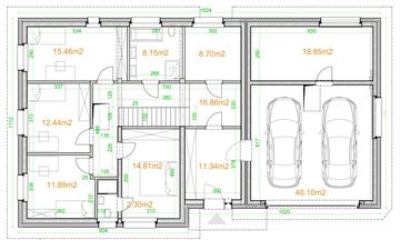 Piętro 1 projektu - eko Typowy 72