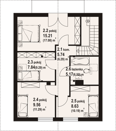 Poddasze projektu - Gronów a3 dw