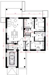 Parter projektu - Tatarak z garażem 1-st. [A]