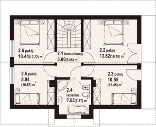 Poddasze projektu - Modrowo a3 dw