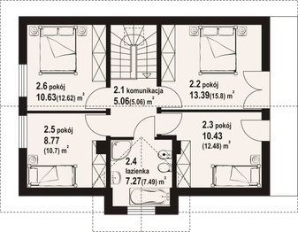 Poddasze projektu - Modrowo a3 dws